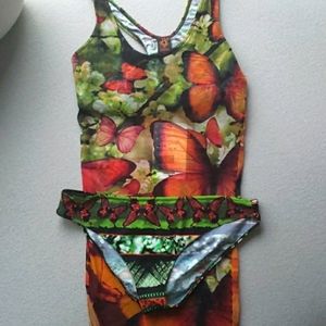 Jean Paul Gaultier  2 piece mesh Tank Top and bikini